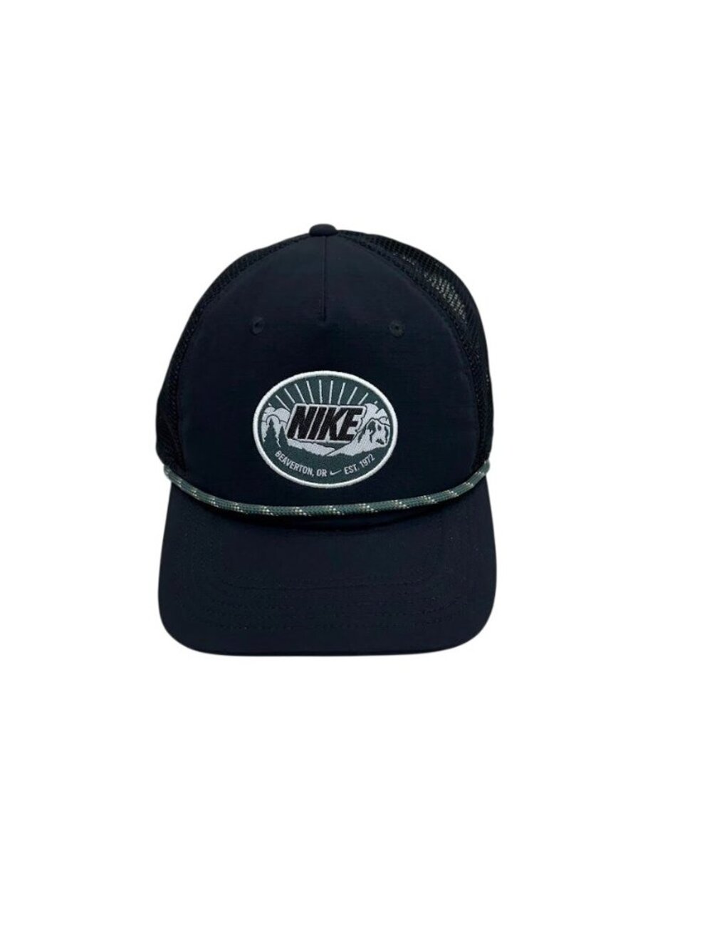 Nike Rise Trucker Cap Beaverton Graphic Patch SnapBack Hat Cap FQ3276-010 M/L